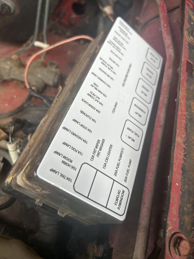 Isuzu Trooper Fuse Box Diagram Sticker